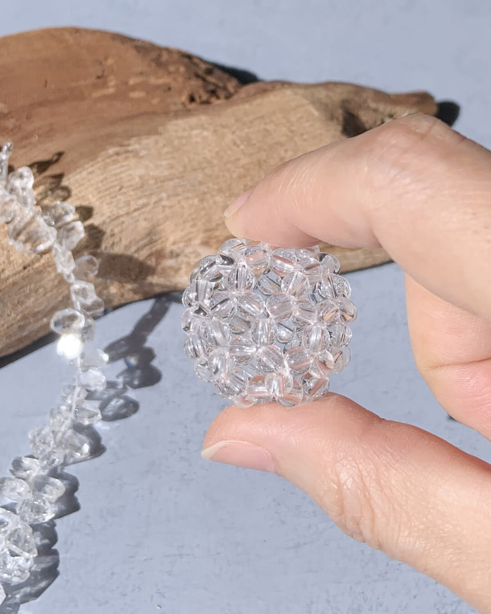 受注生産】宇宙のエネルギーと繋がる フラーレン 4mm 水晶AAA(直径約 受注生産】宇宙のエネルギーと繋がる フラーレン 4mm 水晶AAA(直径約