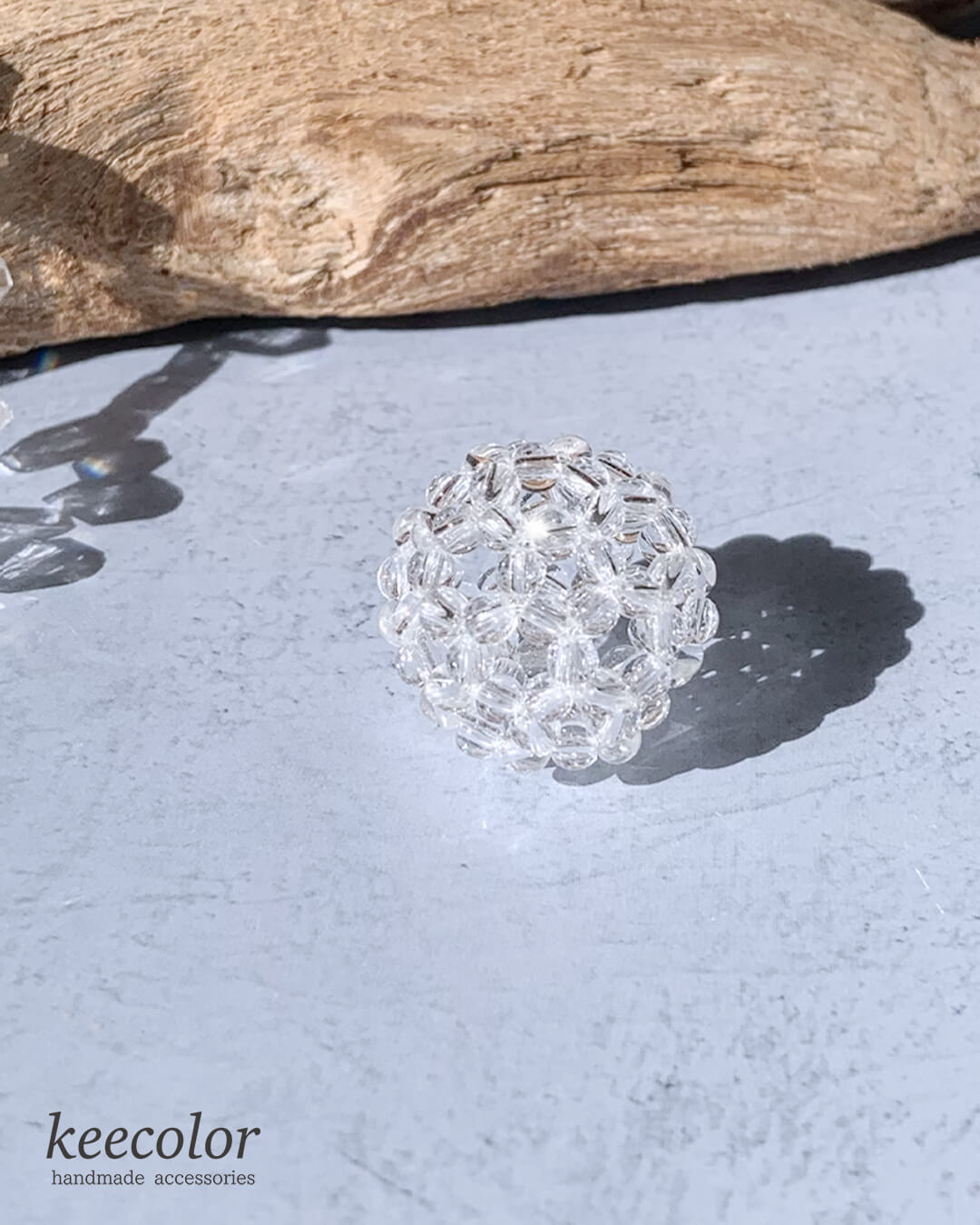 【受注生産】宇宙のエネルギーと繋がる フラーレン 3mm 水晶AAA（直径約2.2cm）