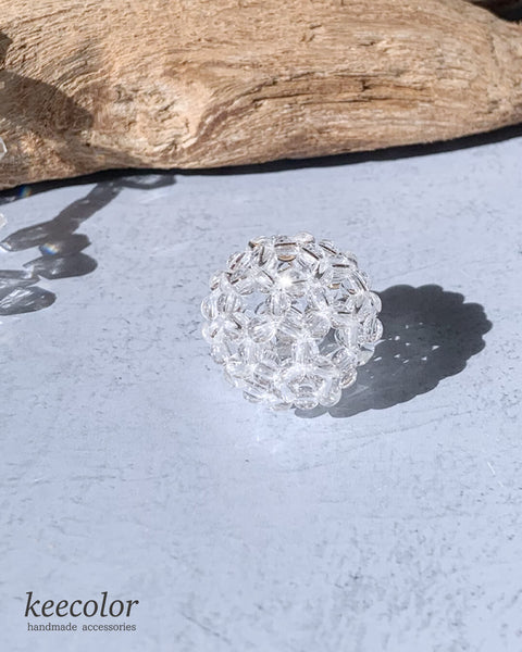 【受注生産】宇宙のエネルギーと繋がる フラーレン 3mm 水晶AAA（直径約2.2cm）