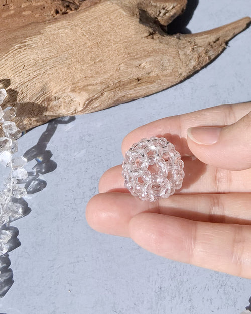 【受注生産】宇宙のエネルギーと繋がる フラーレン 3mm 水晶AAA（直径約2.2cm）
