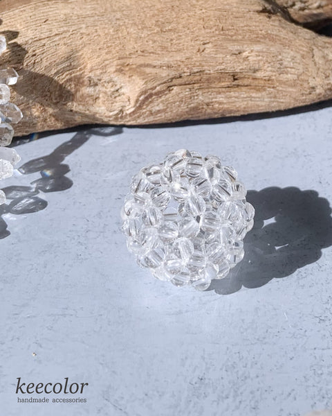 【受注生産】宇宙のエネルギーと繋がる フラーレン 4mm 水晶AAA（直径約2.8cm）