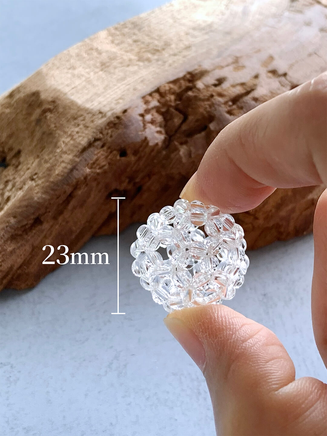 宇宙のエネルギーと繋がる フラーレン ネックレス 3.5mm玉 水晶AAA（直径約2.3cm）