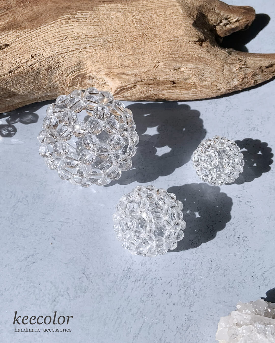 【受注生産】宇宙のエネルギーと繋がる フラーレン 3mm 水晶AAA（直径約2.2cm）